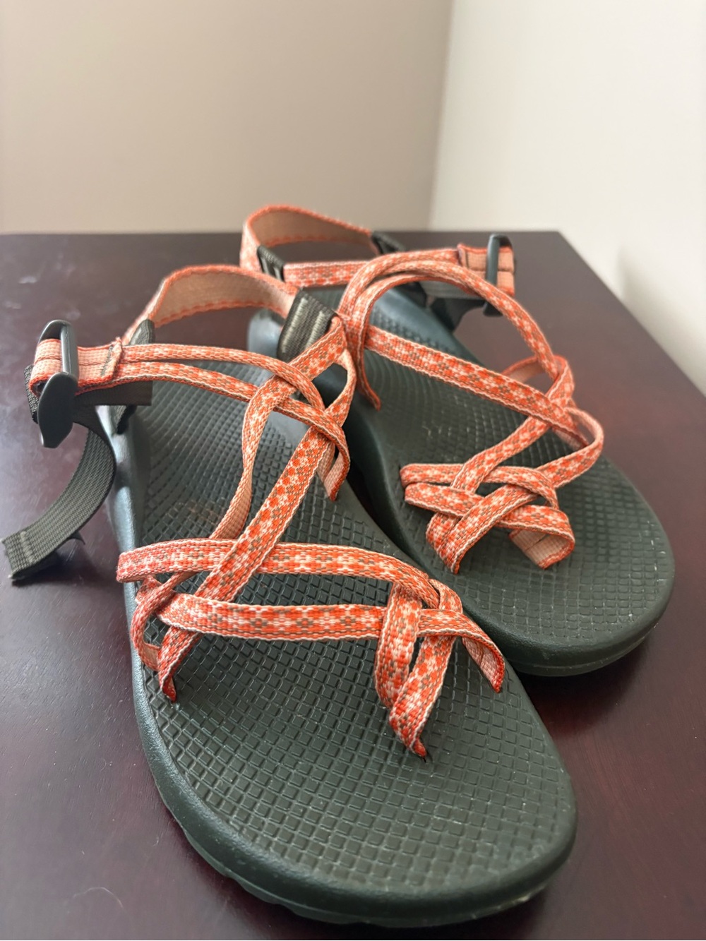 Chaco Women's Orange Patterned Multi-Strap Sandals - Picture 2 of 6